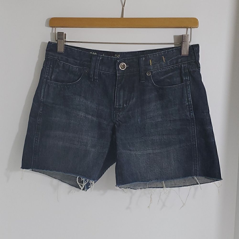 Madewell Denim Cut Off Jean Shorts Dark Wash Size 25